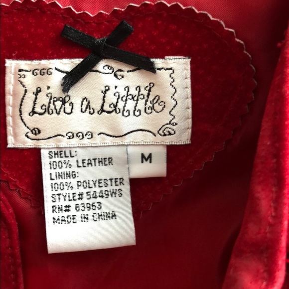 Red suede blazer - Picture 6 of 6